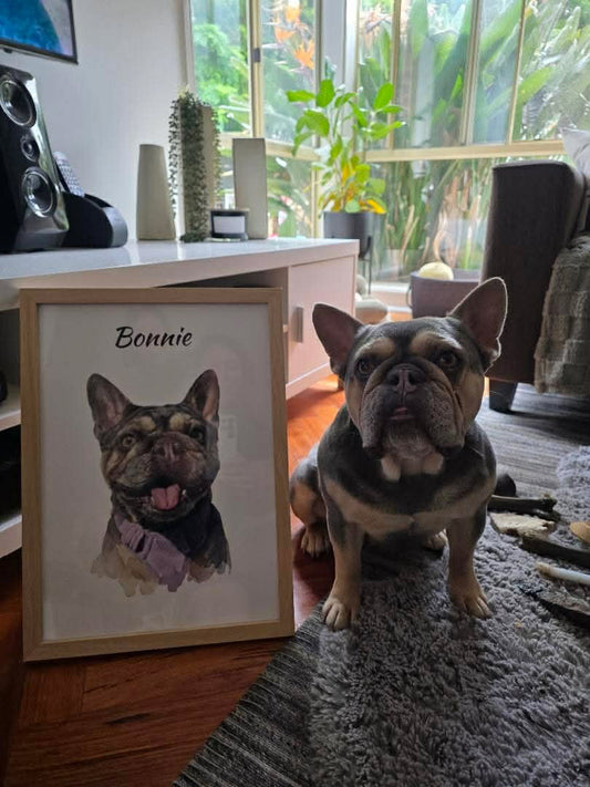 The Timeless Portrait | Custom Pet Wall Art (Wooden Frame)